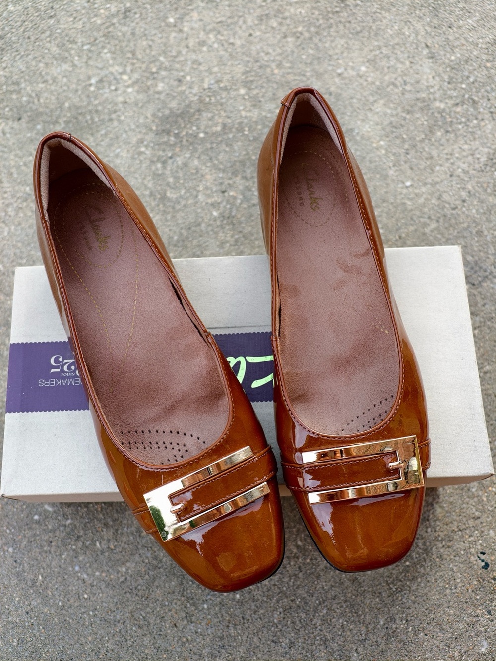 Clarks Patent Flats – New Without Tags – Never Worn